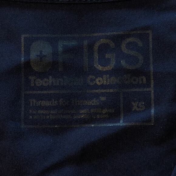 FIGS Casma Three-Pocket Scrub Navy Blue Top size XS - Picture 4 of 5